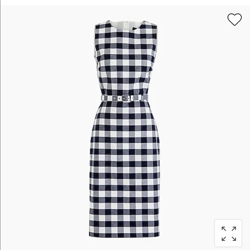 JCrew Belted Gingham Summer Sheath Dress